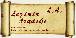Ležimir Aradski vizit kartica